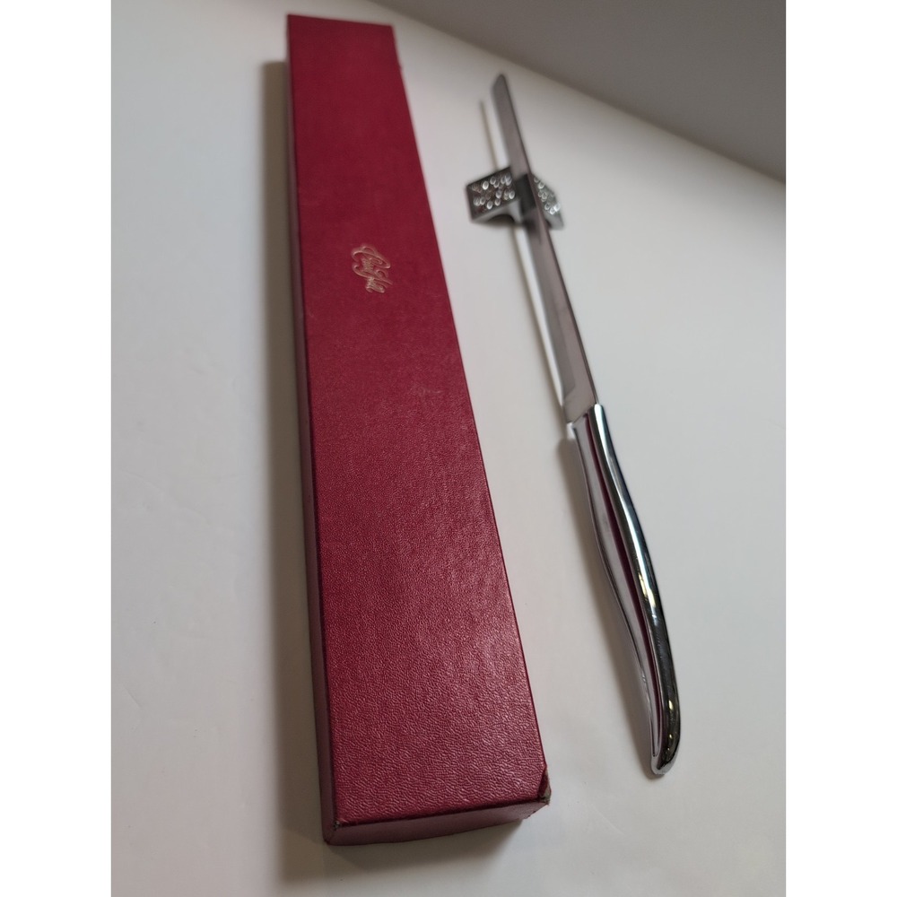 Mid-Century Modern Carvel Hall Meat Carver Knife With Knife Stand Stainless USA